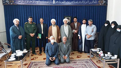 حضور رئیس ستاد توسعه وبازسازی عتبات عالیات استان ومسئول امور روحانیون ستاد در شهرستان نقده