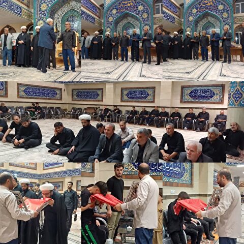 شرکت خادمان ستاد توسعه و بازسازی عتبات عالیات شهرستان سلماس در مراسم عزاداری مسجد حضرت علی اکبر شهرستان سلماس