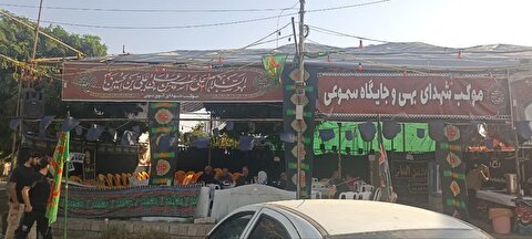 بازدید رئیس قرارگاه اربعین ستاد عتبات استان آذربایجان غربی، از نحوه خدمات دهی موکب شهدای کوی بهی شهرستان میاندوآب