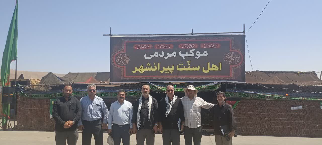 بازدید رئیس قرارگاه اربعین ستاد عتبات استان آذربایجان غربی، از نحوه خدمات دهی موکب مردمی شهدای اهل سنت پیرانشهر