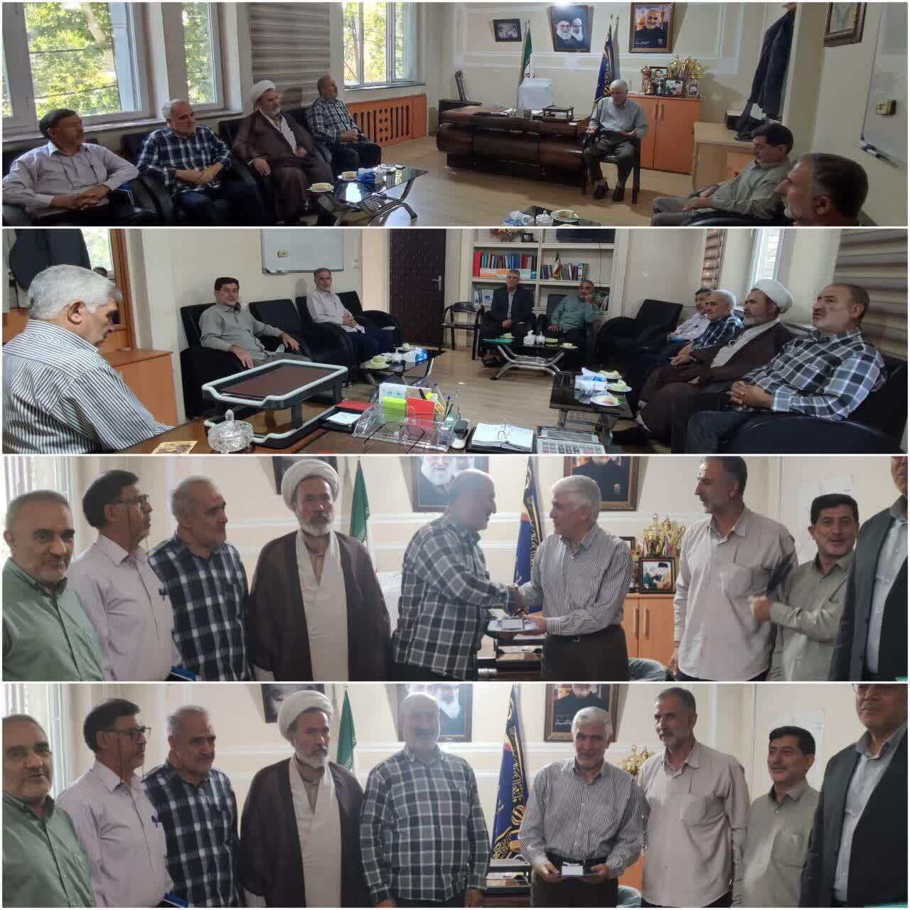 دیدار رئیس و مدیران ستاد توسعه و بازسازی عتبات عالیات استان آذربایجان غربی با مدیر کانون وابستگان سپاه استان