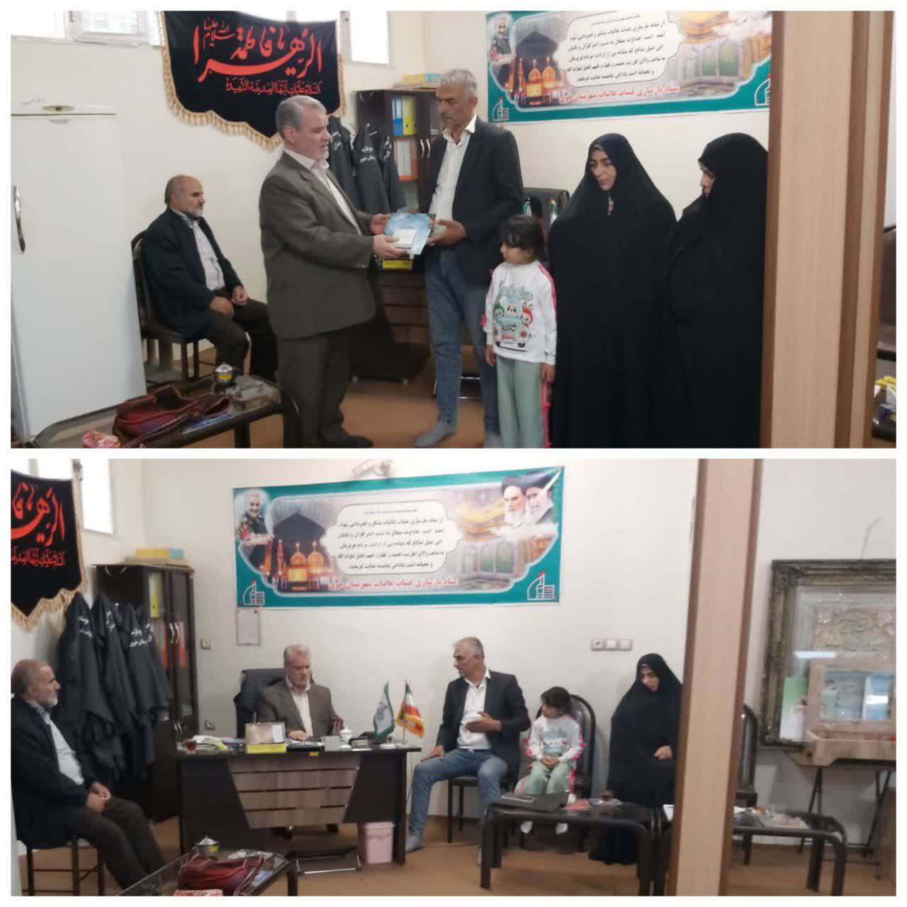 تقدیر ستاد توسعه و بازسازی عتبات عالیات شهرستان خوی از خانواده خیر محترم حرمساز، حاج سجاد چایلو تقدیر ستاد توسعه و بازسازی عتبات عالیات شهرستان خوی از خانواده خیر محترم حرمساز، حاج سجاد چایلو