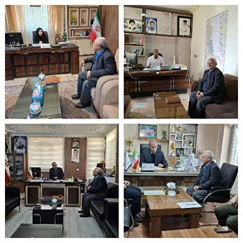 دیدار رئیس ستاد توسعه و بازسازی عتبات عالیات شهرستان پلدشت با تعدادی از مدیران ادارات شهرستان